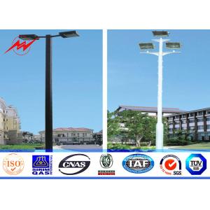 Custom Galvanized High Mast Light Pole with Double Luminaire Carriage Ring