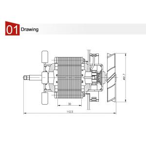 AC Universal Juicer Motor With Long Life HIgh Efficiency HIgh Speed 220V 105mN.m