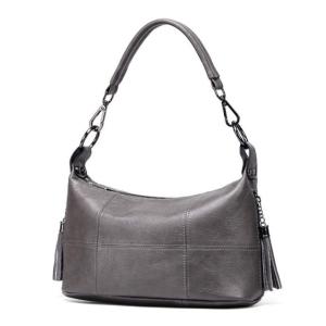 Single Shoulder Bags Cowhide Handbags Real Cow Leather Bag with Tassel Puller