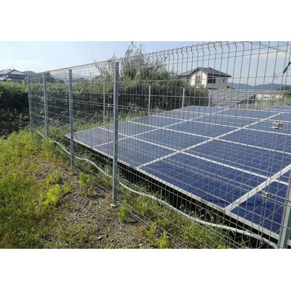 3D Curved Welded Mesh Fencing , Powder Coated Wire Mesh Fencing With Peach Type