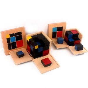 Montessori Arithmetic Algebraic Binomial Cube Trinomial Cube Wooden Toys