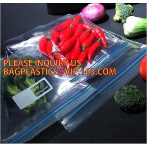 clear or printed Zip lockk bag with double track for food or fruit storage, LDPE