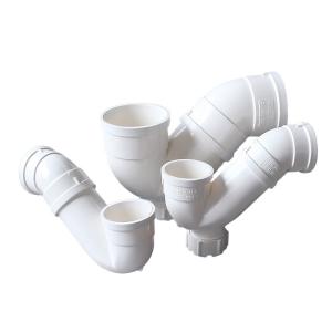 Water Trap PVC Drainage Pipe Deodorant Elbow Without Mouth P-Type Down