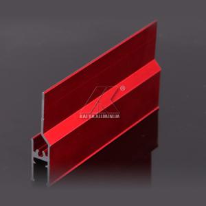 China Red Anodized Wardrobe Aluminium Profile RoHS Leakproof Antioxidant Sturdy on sale