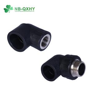 SDR11 PE Water Pipe Fittings HDPE 90 Degree Thread Elbow with 150psi Pressure