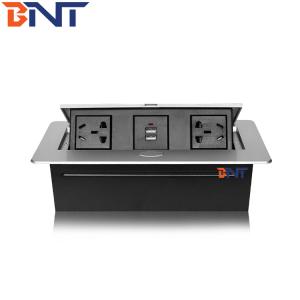 FCC approve office furniture used modular pop up type desk plug socket with media interface