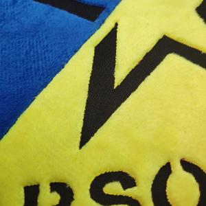 Large Star Custom Made Embroidered Patches Chenille Material Blue / Red / Yellow