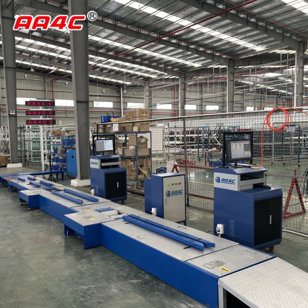 Deliver to VN 2-wheeled motorcycles Centralized testing line include brake force axle load speedometer clamping wheel alignment headlight tester noise