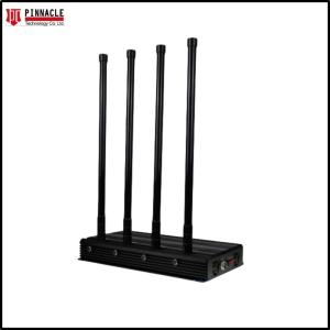 Cheap Desktop 150W Scramble Cell Phone Signal Wifi Blocker High Power 4 Antennas 900MHZ for sale