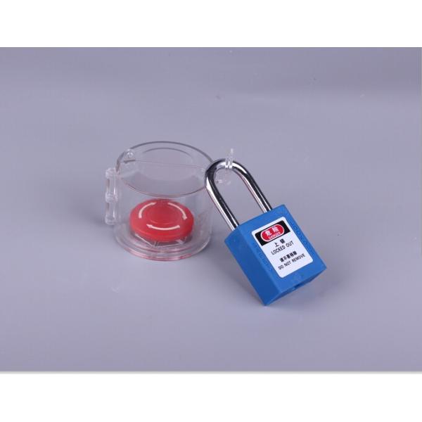 White Emergency Stop Lockout , Push Button Lockout Cover Three Pieces In One Set