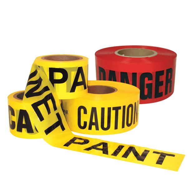Plastic Barrier Tape PE Yellow Material Polyethylene Non Adhesive Warning Tape