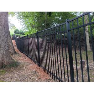 Customized Euro Style Tubular Metal Fence Galvanized Privacy With Posts