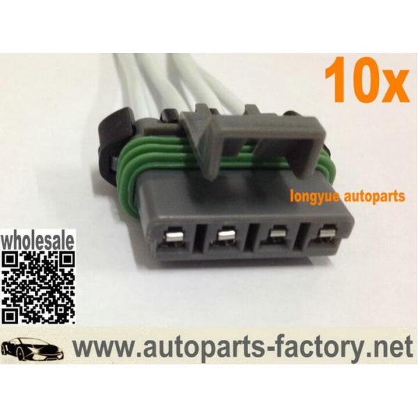 longyue 10pcs/unit universal 4pin Connector with Leads Wiring Harness Pigtail Gray 6"