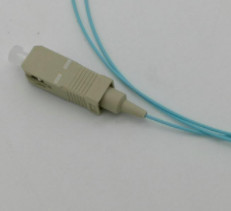 OM3 Pigtail Multimode Sc , PVC Pigtail Fiber Optic Cable