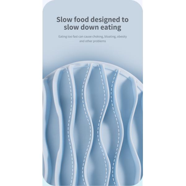 Pet Slow Food Bowl Dog Anti-Choking Slow Food Bowl Feeding Bowl Cat TPR Non-Slip Eating Bowl
