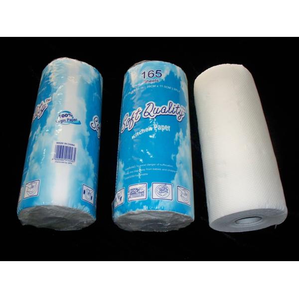 Quality Virgin Wood Pulp Kitchen Paper Towel Tissue 28 cm x 23 cm x 2 Ply x 90 Sheets / Roll wholesale