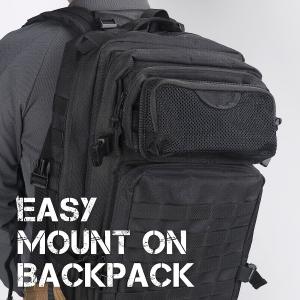 Tactical Mesh Zipper Pouch, Modular Insert Panel Organizer EDC Utility Storage