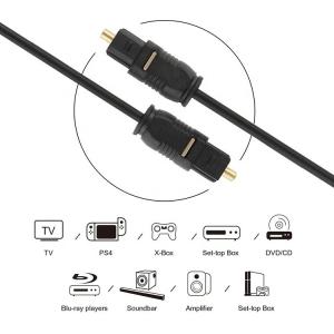 High Quality Thin 1M 2 M 3M 5M Fiber Optic Toslink Spdif Gold Optical Digital