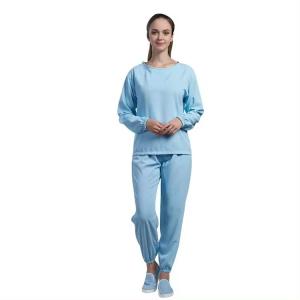 H-1111 Reusable ESD Coverall Blue Autoclave Underwear Static Dissipative for