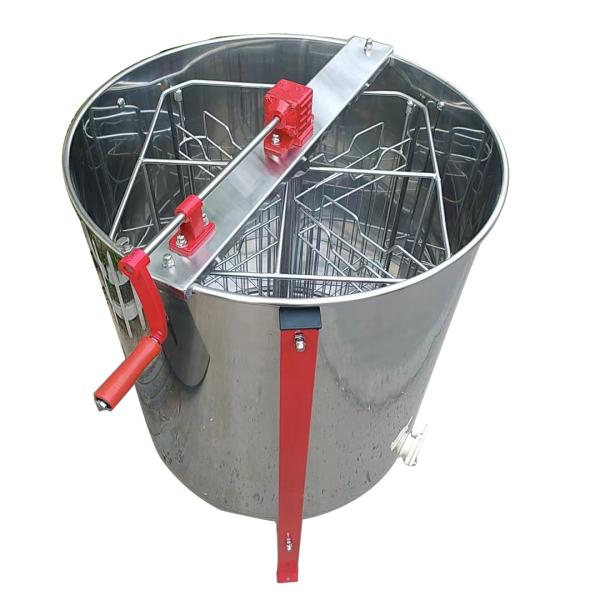 Quality 4 Frame Stainless Steel Manual Honey Extractor With Inner Baskets Extract Honey From Honeycomb In Two Directions wholesale