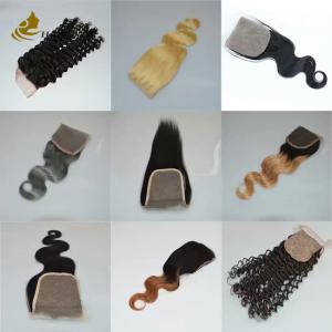 China Cheap Straight Chinese Virgin Human Hair 4X4 13*4 Lace Closure on sale