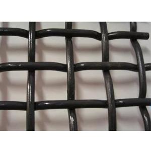 Black Woven Vibrating Screen Stainless Crimped Wire Mesh High Temperature