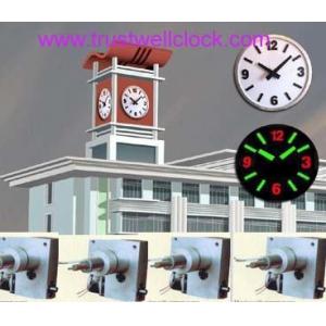 tower clock movement with night illumination lights on minute hour hands and