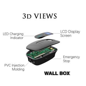 FCC Level 2 Single Phase EV Charger Wallbox 12kW Wall Mounted EV Charging
