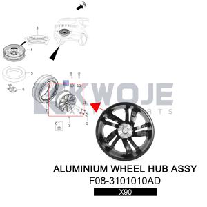 OEM F08-3101010AD 20 Inch Forged Wheels Aluminum Alloy Rims For JETOUR X90