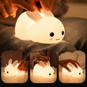 Rechargeable Rabbit Silicone Night Light Lamp Multipurpose Durable