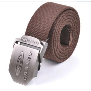 Metal Buckle Fabric Web Belt 3.8cm Canvas Waist Strap Belt 100cm Length