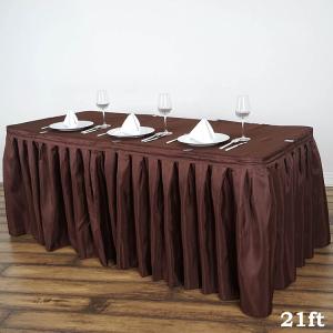 Eco Friendly Disposable Table Skirts , Waterproof Plastic Party Table Skirt