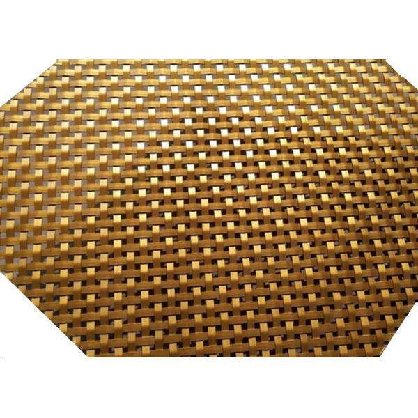 Quality Gold Color Architectural Wire Mesh, Crimped Flat Wire Screen Mesh 6mm Aperture wholesale