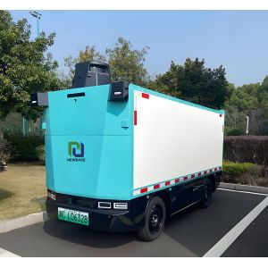 NEWBASE Z8 Max Series Robovan Autonomous Logistics Vehicle with 10 m³ Cargo Volume 1450 kg Payload and Three-Door Configuration
