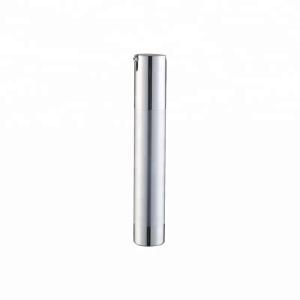 Portable Airless Cosmetic Bottles Aluminum Shell With Flat Pressure Pump
