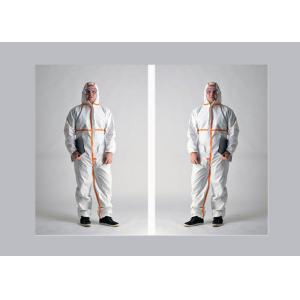 China Hospital Lightweight Disposable Coveralls Strong Permeability With Front Zipper on sale