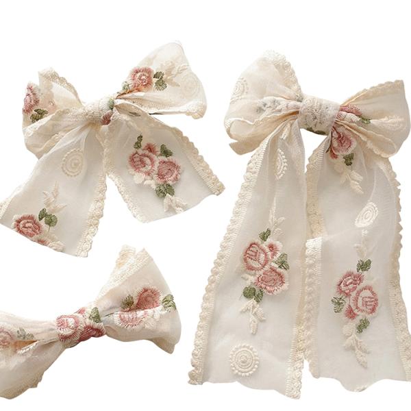 Custom Logo Printed Decoration Ribbon Bow Tie Handmade Flowers Christmas Gift Decoration 15 Mm Satin OEM Customized Dots Style