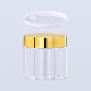 Buy cheap Plastic Jars Round Clear Cosmetic Container with Black Lids, Bagease Slime Jars from wholesalers