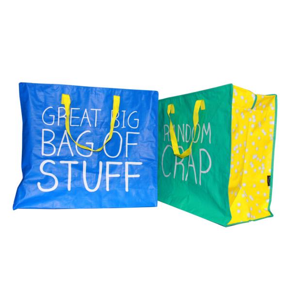 Quality Portable 120gsm PP Woven Shopping Bags Full Zipper Matt Coated wholesale