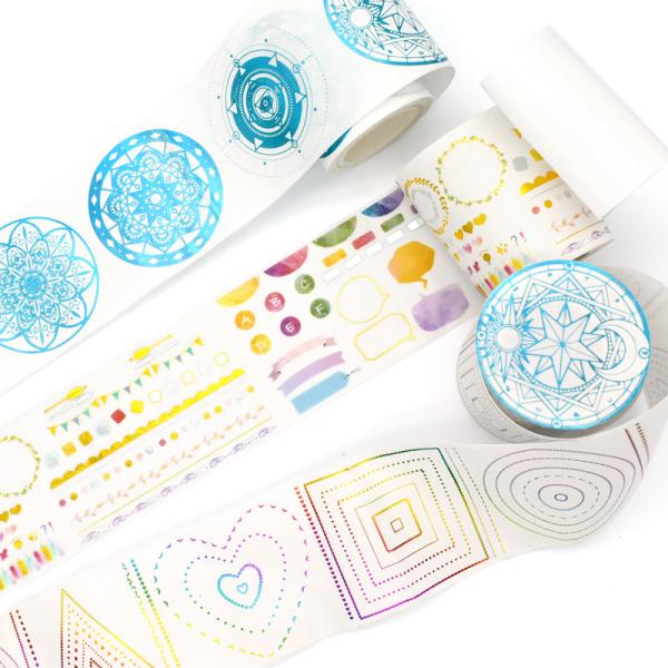Quality Kawaii Style Foil Printed Washi Tape Custom With Custom Logo Masking Paper Tape wholesale