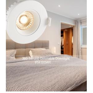 Practical Ra95 LED Downlight Tilt Dimmable , Fliker Free 8W COB LED Downlight