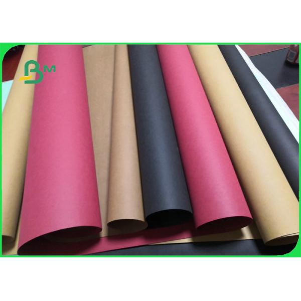 Quality Red Black Color Waterproof Kraft Paper Fabric Roll For Storage Bag 150cm Width wholesale