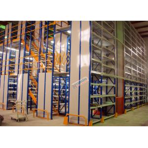Industrial Small Goods Rack Supported Mezzanine Storage Galvanization Surface