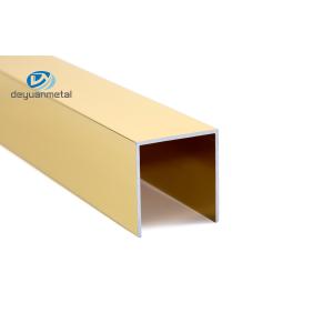 China 0.8mm Thickness Aluminum U Profiles Electrophoresis Treatment For Wall And Floor Decoration on sale