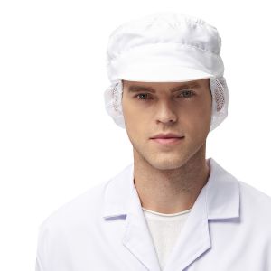 Polyester Cotton Mesh Hat for Food Factory with Earflaps - Comfortable and