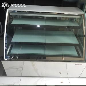 Refrigerated glass door cake display case for bakery with CE/ETL