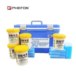 China Insulated UN2814 Triple Packaging Container Transport Cooler Box With Temperature Display on sale