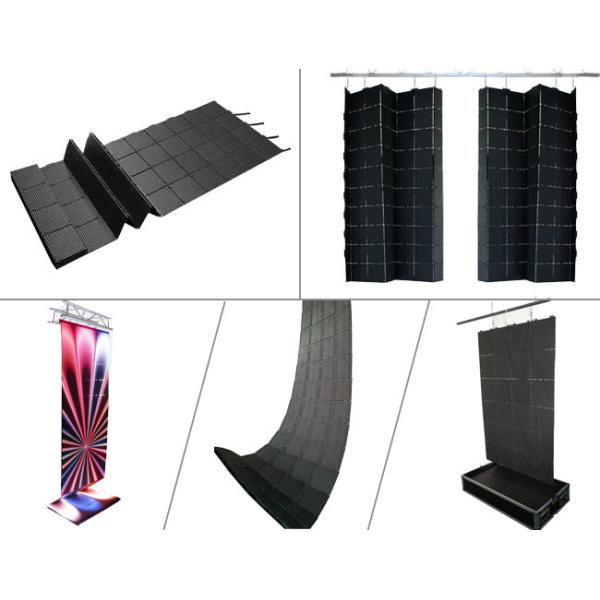 Waterproof LED Screen Stage Backdrop Ultra Slim Flexible Video Wall Displays 6500 Nits