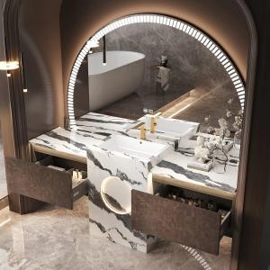 6500K Backlit Circle Mirror 5mm Hotel Vanity Mirror Silver Ultra-Thin