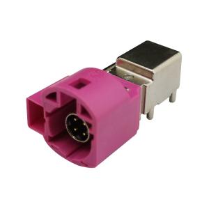 High Speed Data Right Angle Type PCB Mount 4+2 Pin HSD LVDS Cable Connector